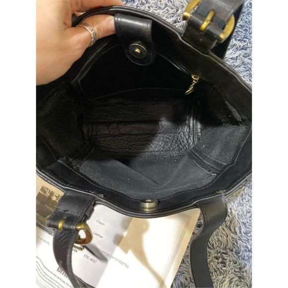 Coach Vintage Soho Buckle Bag Black Leather SHOULDER Purse, Style 4157 - Picture 9 of 13